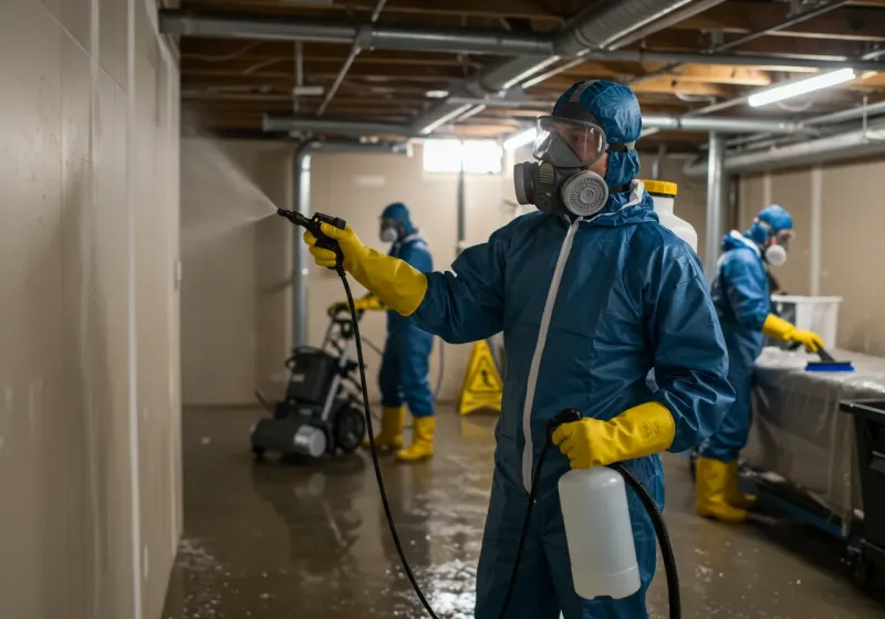 Basement Sanitization and Antimicrobial Treatment process in Chilhowie, VA